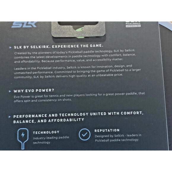 SLK Selkirk Pickleball Paddle - SLK Evo Power XL Hybrid Max Green 13MM - Picture 6 of 9